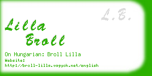 lilla broll business card